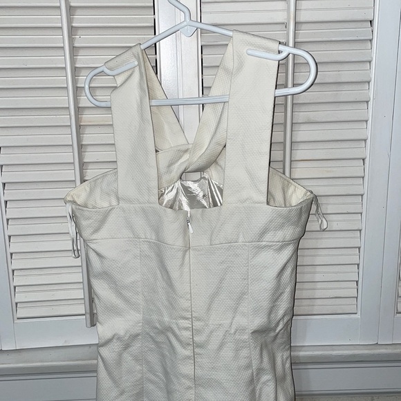 CK Bradley NY white criss cross dress wedding bride party birthday rush sorority - Picture 3 of 5